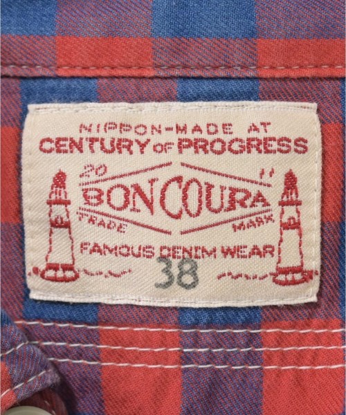 BONCOURA（ボンクラ）カジュアルシャツ 赤 サイズ:38(M位) メンズ/2200634862045