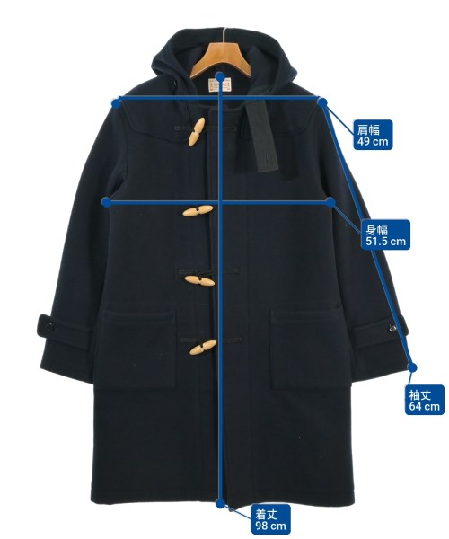 BONCOURA（ボンクラ）ダッフルコート 紺 サイズ:38(S位) メンズ/2200664188047