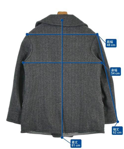 BONCOURA（ボンクラ）ピーコート グレー サイズ:38(S位) メンズ/2200664188054