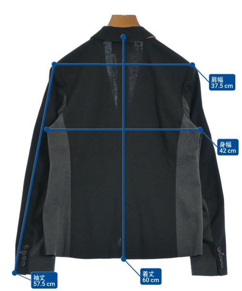 PS by Paul Smith（ピーエスバイポールスミス）カジュアルジャケット 黒 サイズ:40(M位) レディース/2200690209068
