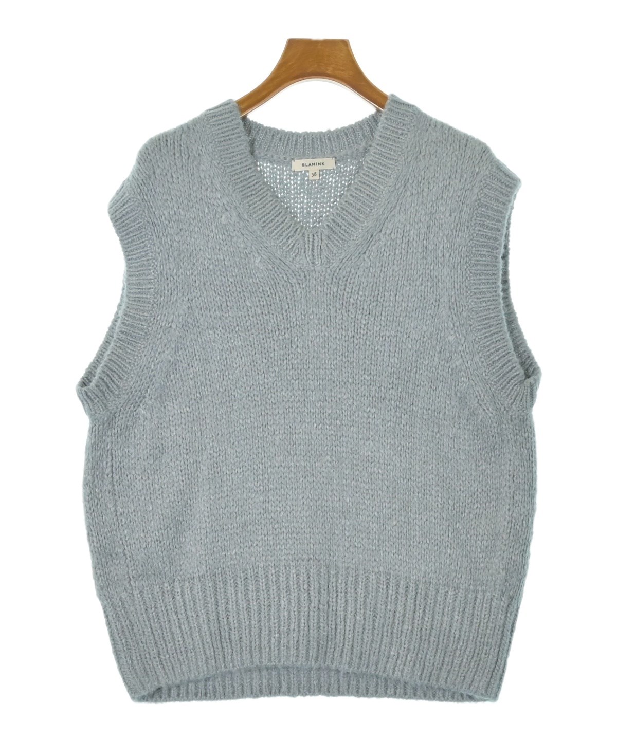BLAMINK ブラミンク ベスト レディース 【古着】【中古】 BLAMINK（ブラミンク）ベスト 青 サイズ:38(M位) レディース