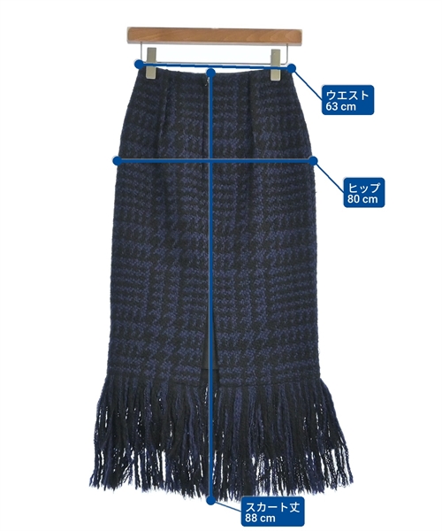 BLAMINK（ブラミンク）ロング・マキシ丈スカート 青 サイズ:36(S位) レディース/2200623106044