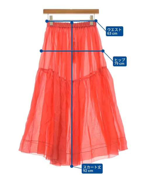 BLAMINK（ブラミンク）ロング・マキシ丈スカート 赤 サイズ:36(S位) レディース/2200631233589