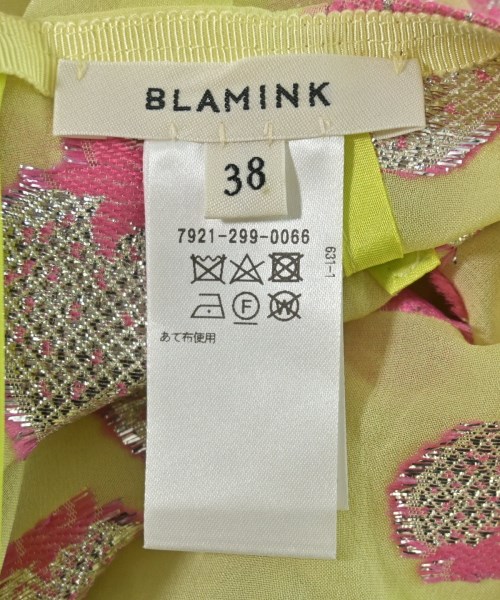 BLAMINK（ブラミンク）ブラウス 黄 サイズ:38(M位) レディース/2200713526585