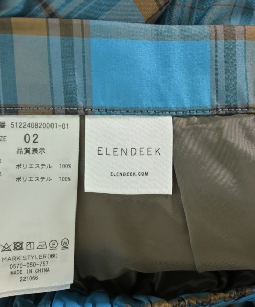 ELENDEEK（エレンディーク）ロング・マキシ丈スカート 青 サイズ:2(M位) レディース/2200669958164