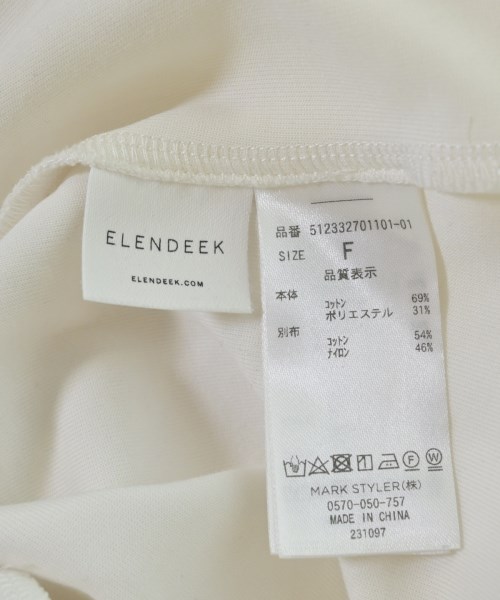 ELENDEEK（エレンディーク）Tシャツ・カットソー 白 サイズ:F レディース/2200692682012