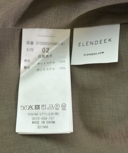ELENDEEK（エレンディーク）ワンピース カーキ サイズ:2(M位) レディース/2200654919095