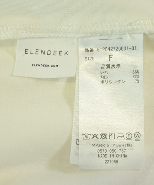 ELENDEEK（エレンディーク）ノースリーブ 白 サイズ:F レディース/2200711490055