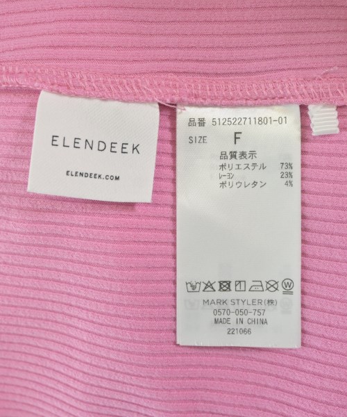 ELENDEEK（エレンディーク）ニット・セーター ピンク サイズ:F レディース/2200713471014