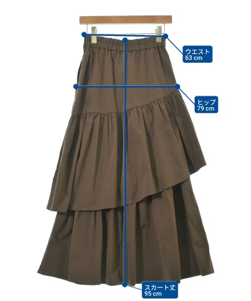 ELENDEEK（エレンディーク）ロング・マキシ丈スカート 茶 サイズ:2(M位) レディース/2200632683055
