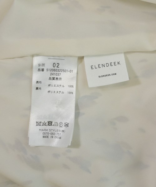 ELENDEEK（エレンディーク）ワンピース 白 サイズ:02(M位) レディース/2200638046137