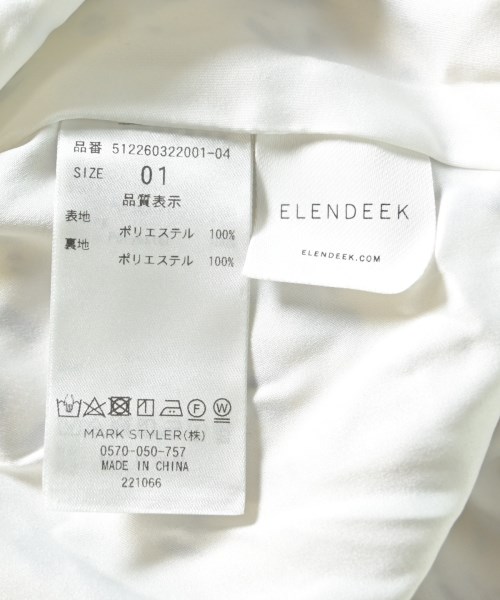 ELENDEEK（エレンディーク）ワンピース 白 サイズ:1(S位) レディース/2200649286058