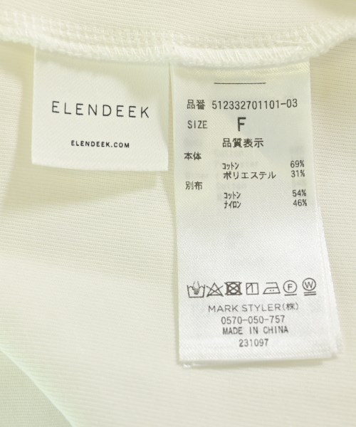 ELENDEEK（エレンディーク）Tシャツ・カットソー 白 サイズ:F レディース/2200700387076