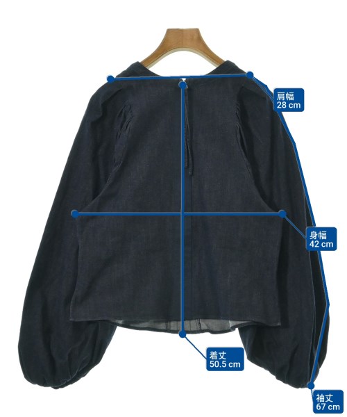 ELENDEEK（エレンディーク）ブラウス 紺 サイズ:F レディース/2200669493061