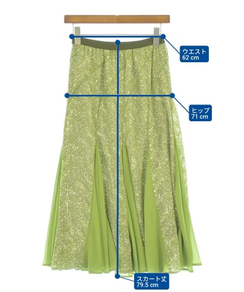 ELENDEEK（エレンディーク）ロング・マキシ丈スカート 緑 サイズ:1(S位) レディース/2200727398024