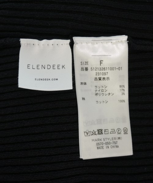ELENDEEK（エレンディーク）カーディガン 黒 サイズ:F レディース/2200726563133