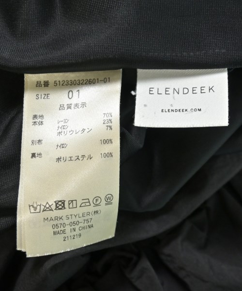 ELENDEEK（エレンディーク）ワンピース 黒 サイズ:1(S位) レディース/2200720315059