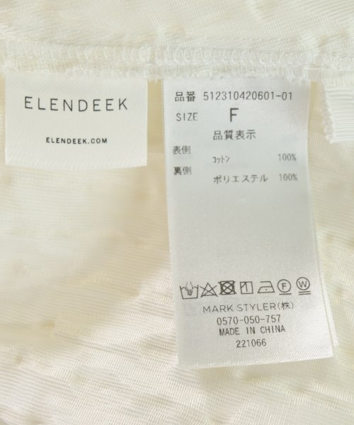 ELENDEEK（エレンディーク）ブラウス 白 サイズ:F レディース/2200720579024