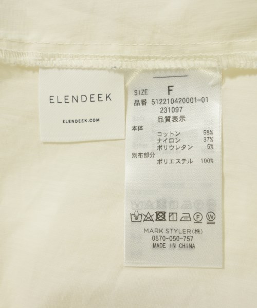 ELENDEEK（エレンディーク）ブラウス 白 サイズ:F レディース/2200721896137