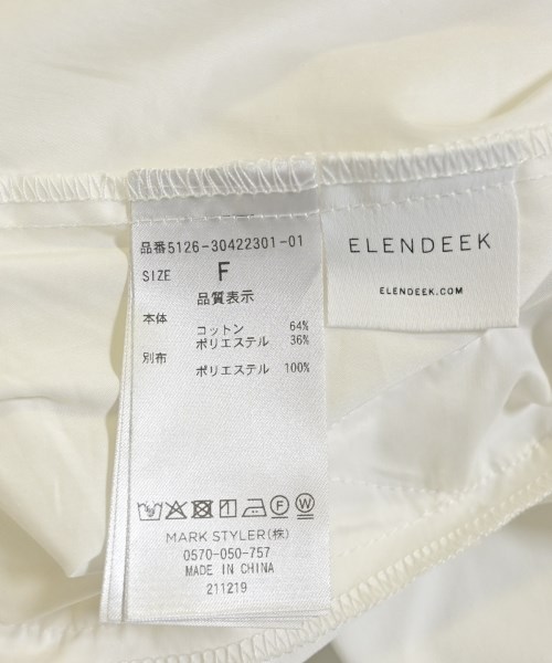 ELENDEEK（エレンディーク）ブラウス 白 サイズ:F レディース/2200726493034