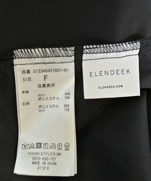 ELENDEEK（エレンディーク）ブラウス 黒 サイズ:F レディース/2200679785057