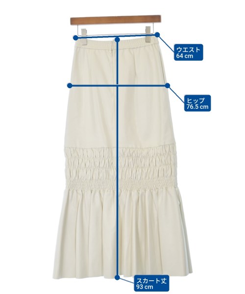 UN3D.（アンスリード）ロング・マキシ丈スカート 白 サイズ:38(M位) レディース/2200632427017