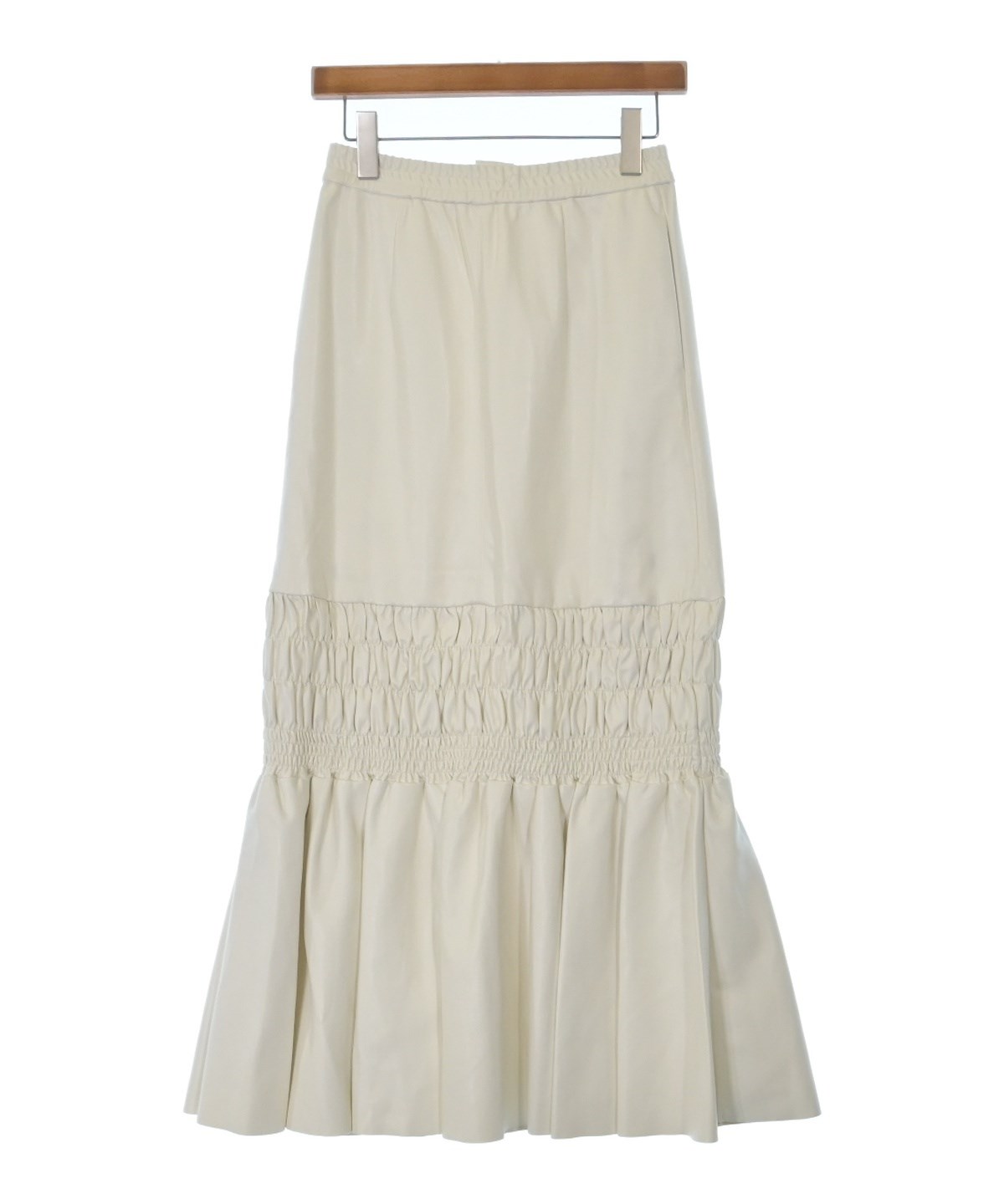 ★こめち★ 未使用！アンスリード 38 サイズ ロングスカート UN3D.（アンスリード）ロング・マキシ丈スカート 白 サイズ:38(M位