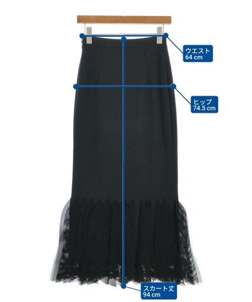 UN3D.（アンスリード）ロング・マキシ丈スカート 黒 サイズ:38(M位) レディース/2200633733018