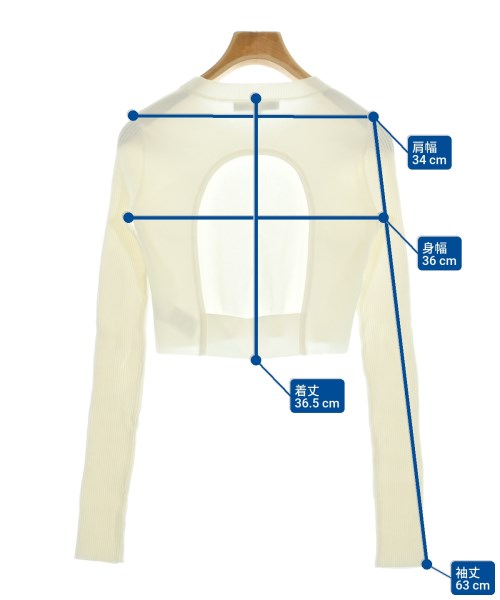UN3D.（アンスリード）ニット・セーター 白 サイズ:F レディース/2200671015015