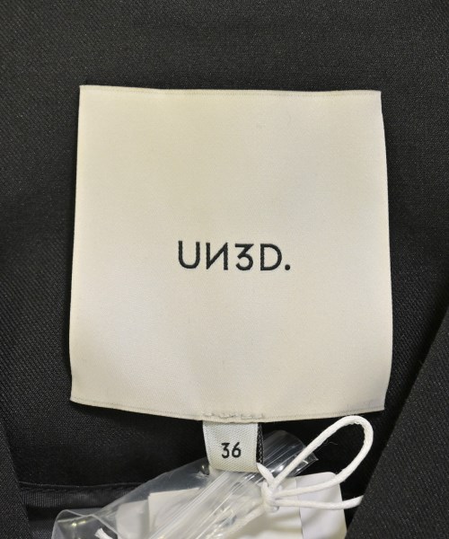 UN3D.（アンスリード）ノーカラージャケット 黒 サイズ:36(M位) レディース/2200675235037