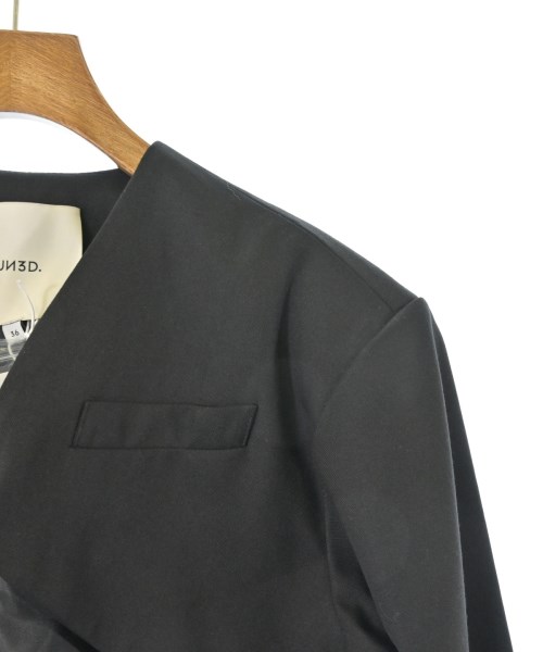UN3D.（アンスリード）ノーカラージャケット 黒 サイズ:36(M位) レディース/2200675235037