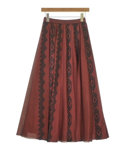 UN3D.(アンスリード)ロング・マキシ丈スカート 赤 サイズ:38(M位)/2200658249082
