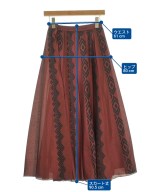 UN3D.（アンスリード）ロング・マキシ丈スカート 赤 サイズ:38(M位) レディース/2200658249082