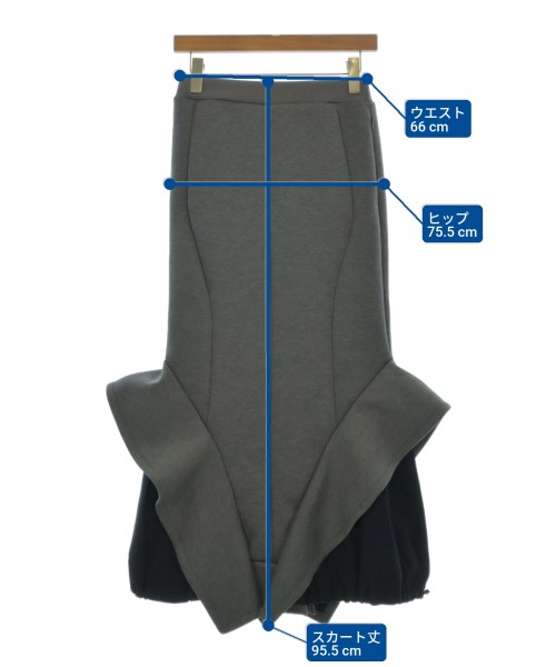 UN3D.（アンスリード）ロング・マキシ丈スカート グレー サイズ:36(S位) レディース/2200651791045