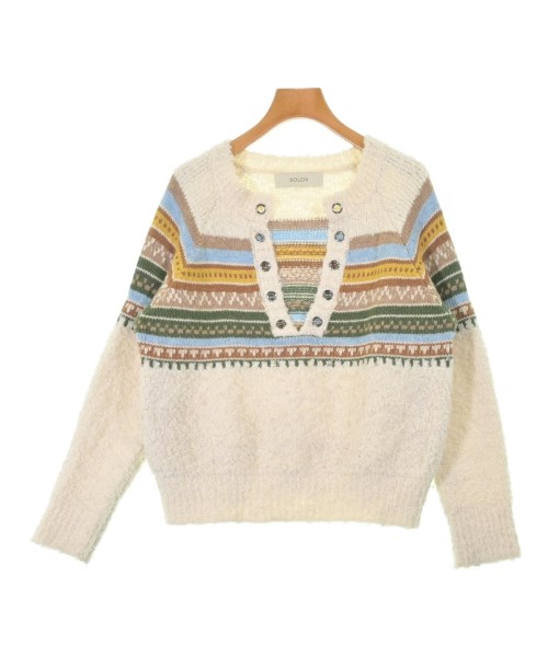 SOLOV(ソロヴ)ニット・セーター 白 サイズ:F/2200675817035