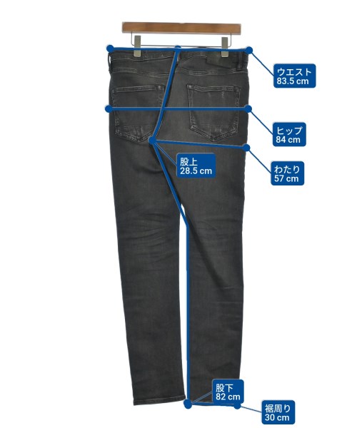 ALLSAINTS（オールセインツ）デニムパンツ 黒 サイズ:30(M位) メンズ/2200675068086