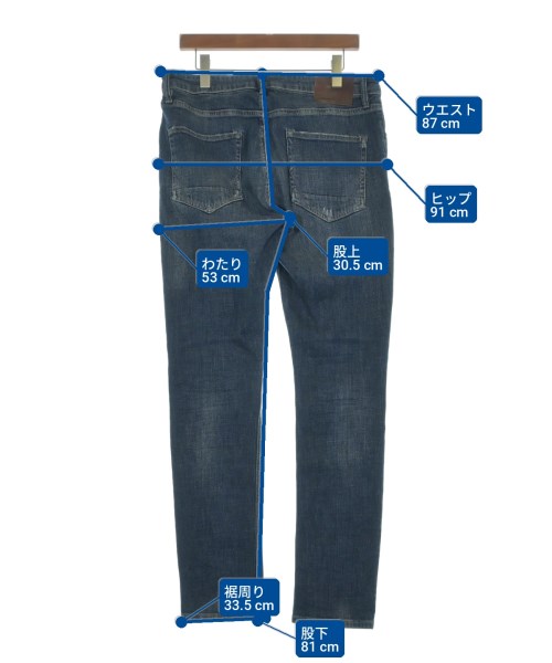 ALLSAINTS（オールセインツ）デニムパンツ 紺 サイズ:33(L位) メンズ/2200719261022