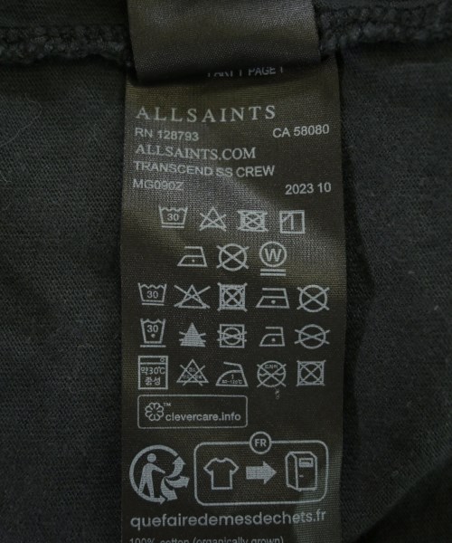 ALLSAINTS（オールセインツ）Tシャツ・カットソー 黒 サイズ:S メンズ/2200725937010