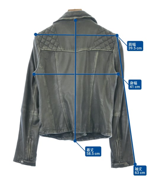 ALLSAINTS（オールセインツ）ライダース グレー サイズ:10(S位) レディース/2200635893017