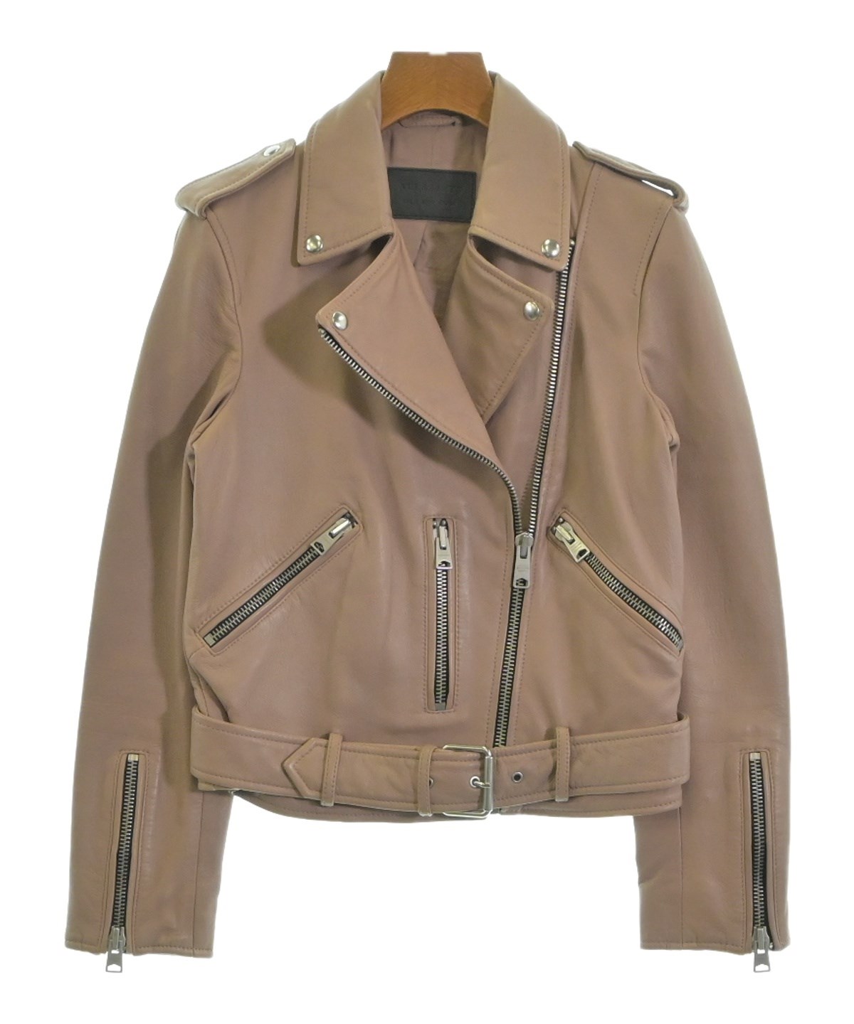 ALLSAINTS（オールセインツ）ライダース ピンク サイズ:34(XS位