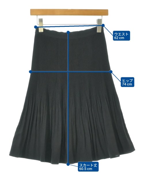 ALLSAINTS（オールセインツ）ひざ丈スカート 黒 サイズ:XS レディース/2200694890033