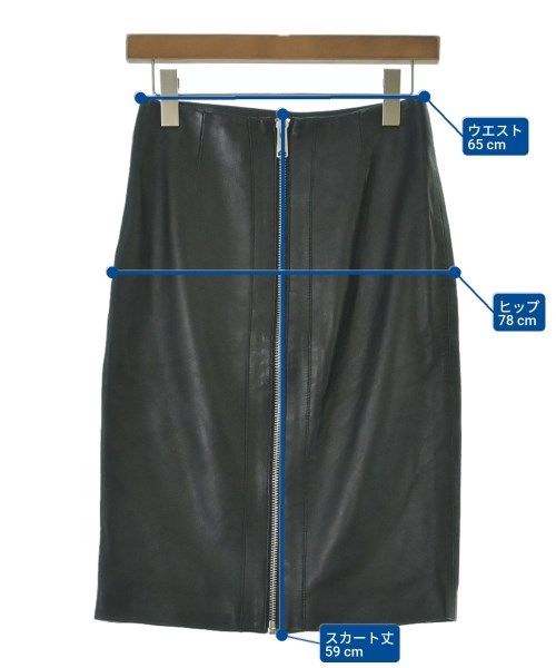 ALLSAINTS（オールセインツ）ひざ丈スカート 黒 サイズ:-(M位) レディース/2200642038104