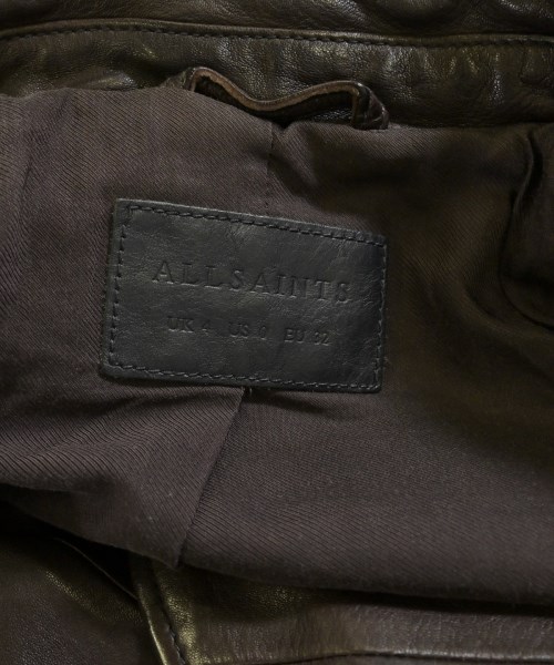 ALLSAINTS（オールセインツ）ライダース 茶 サイズ:4(XS位) レディース/2200682756013