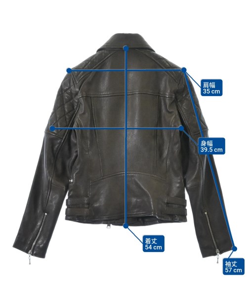ALLSAINTS（オールセインツ）ライダース 茶 サイズ:4(XS位) レディース/2200682756013