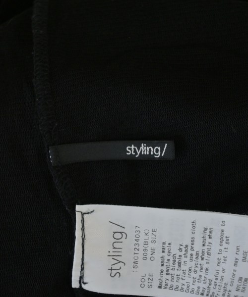 styling/（スタイリング）Tシャツ・カットソー 黒 サイズ:F レディース/2200619081133