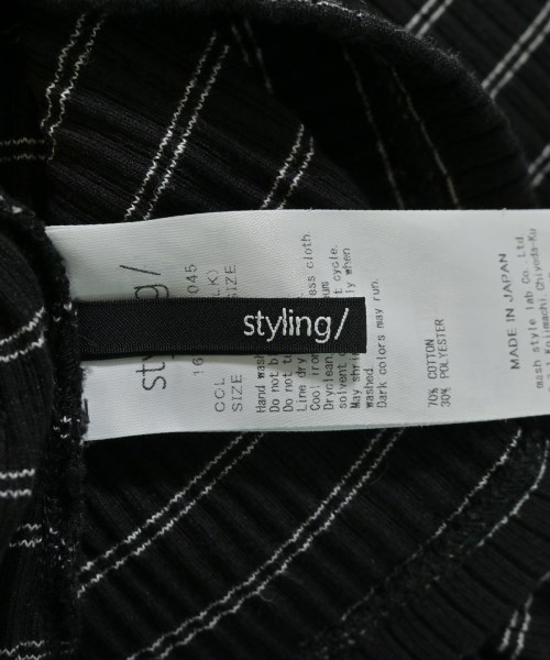 styling/（スタイリング）Tシャツ・カットソー 黒 サイズ:F レディース/2200649249053