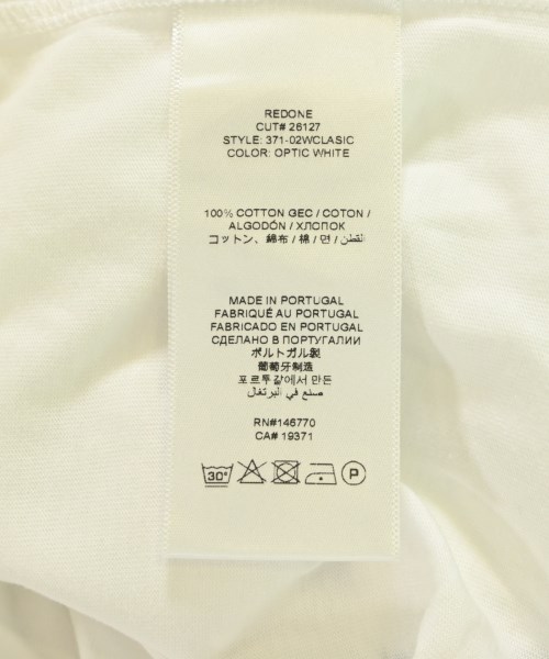 RE/DONE（リダン）Tシャツ・カットソー 白 サイズ:S レディース/2200706870541
