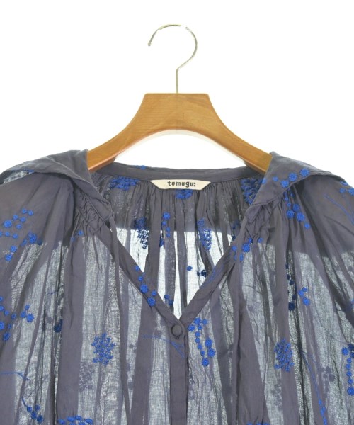 tumugu:（ツムグ）シャツワンピース 紺 サイズ:F レディース/2200608895239