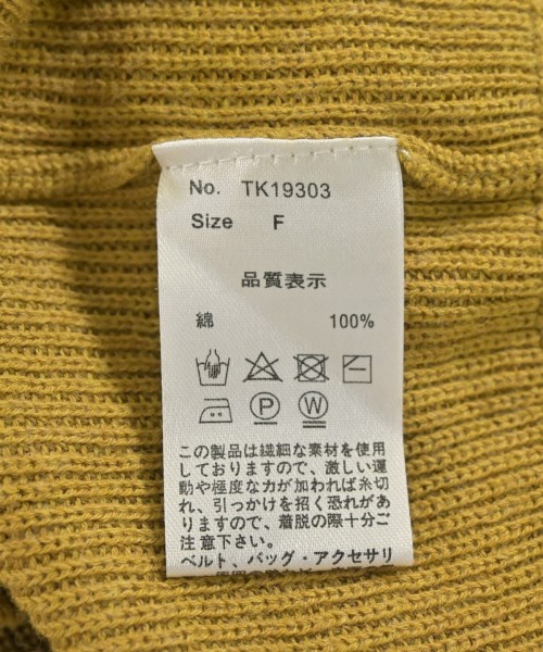 tumugu:（ツムグ）ニット・セーター 黄 サイズ:F レディース/2200710238061