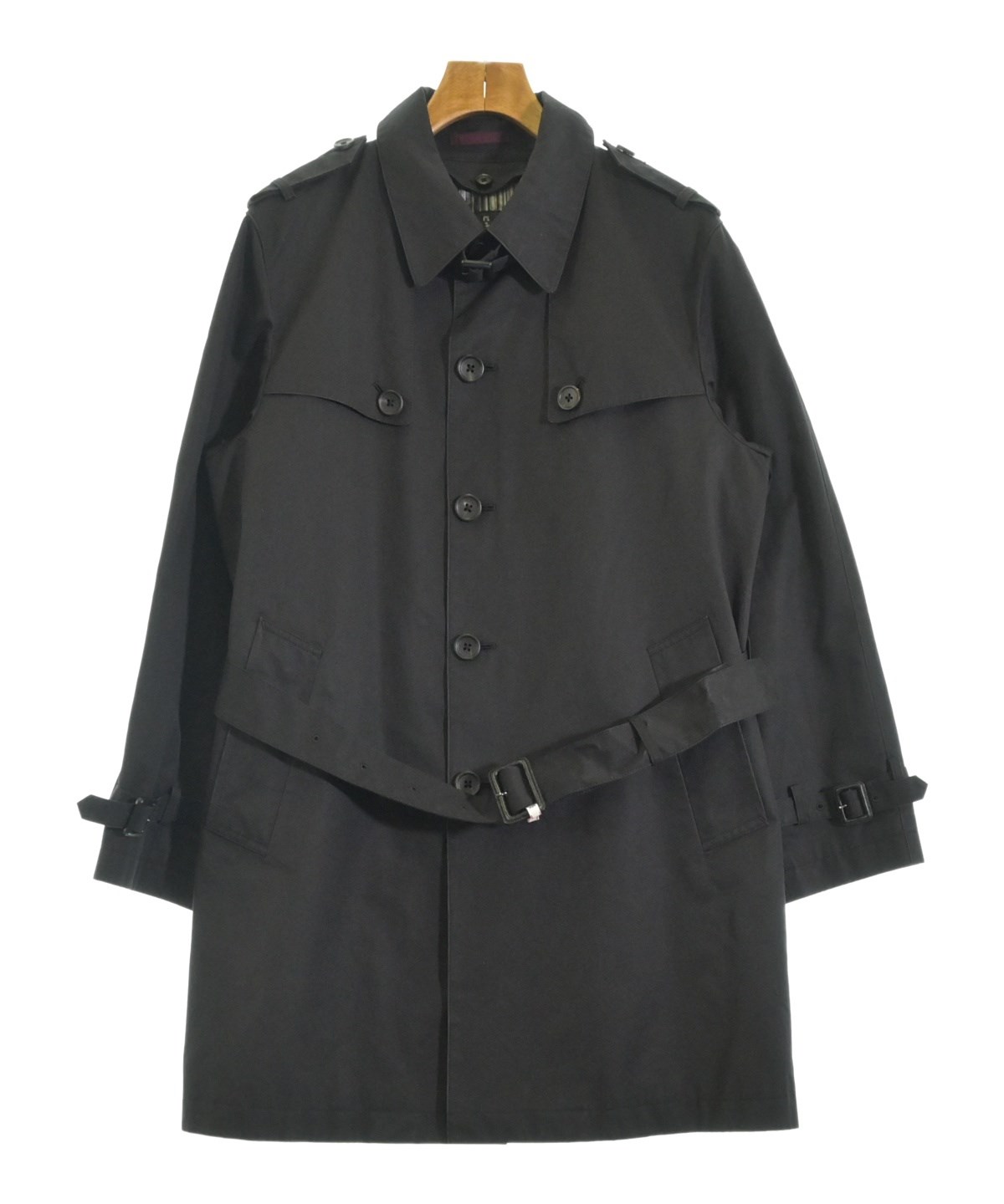 Paul Smith ブラック トレンチコート ダブルボタン ベルト付き Paul Smith - 【希少】 Paul Smith トレンチコート ライナー ベルト
